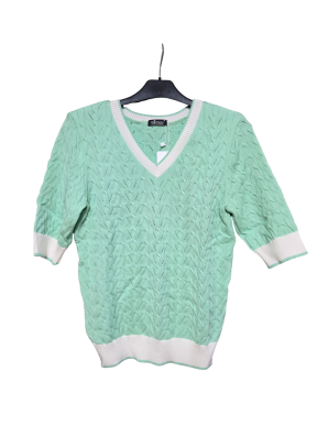 Sweter warkocz z krótkim rękawem Minouu